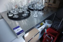 * Canteen 2 Tier Stainless Steel Preparation Table. This lot is located in the Corridor between