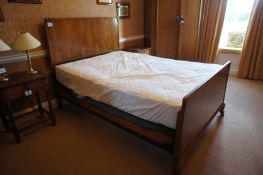 * Walnut effect Double Bed. This lot is located in Bedroom Lee