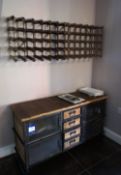 * Bespoke Industrial Style Sideboard and 2 Wall Mounted Wine Racks. This lot is located in the