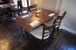 * Dining Room Table 1200 x 700 with 4 Ladder Backed Dining Room Chairs . This lot is located in