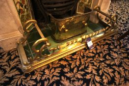 * Ornamental Brass Fender and Fire Guard. This lot is located in the Marble Room