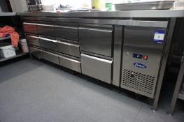 * Atosa 11 Drawer Refrigeration Cupboard - Mobile. This lot is located in the Main Kitchen