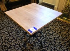 * 5 700 x 700 Oak Effect Dining Room/Bistro Tables. This lot is located in the Marble Room