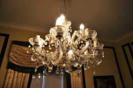 * 2 Glass/Plastic Chandeliers. This lot is located in the Marble Room