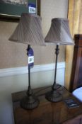 * Decorative Fire Screen and 2 x Bedside Lamps. This lot is located in Bedroom Love