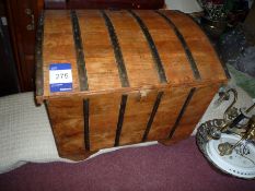 * Antique Wood Storage Trunk. This lot is located in the Hutten Flat