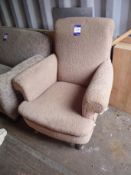 * Upholstered Arm Chair. This lot is located in the Container.