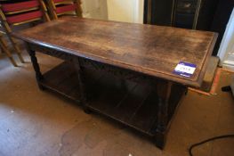 * Dark Oak Rectangular Coffee Table. This lot is located in Bedroom Carter