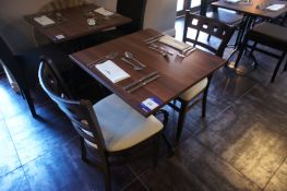 * Dining Room Table 700 x 700 with 2 Ladder Backed Dining Room Chairs. This lot is located in the