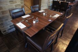 * 2 x Dining Room Tables 700 x 700 and 4 Leather effect Upholstered Chairs. This lot is located in