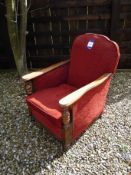 * Upholstered Arm Chair. This lot is located in the Container.