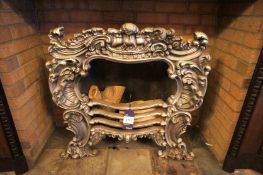 * Ornate Cast Iron Firegate and Surround. This lot is located in the Garden Room