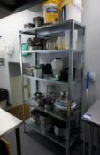 * 5 Tier Boltless Shelving Unit and contents. 1940 x 1000 x 400. This lot is located in the Main