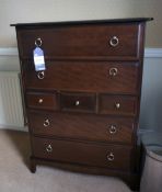 * Mahogany 7 Drawer Tall Boy. This lot is located in Bedroom Love