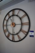 * Wall Mounted Clock to wall. This lot is located in the Restaurant