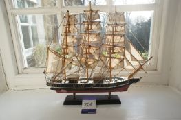 * Wooden Model Sailing Ship