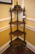 * Ornate Corner Shelf Unit, 4 Tier. This lot is located in the Morning Room