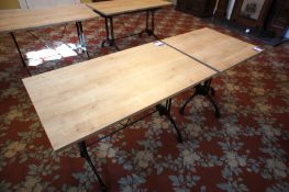 * 1 x Oak effect Bistro Table 700 x 1200 and 1 Oak effect Bistro Table 700 x 700. This lot is