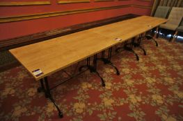 * 3 x Oak effect Bistro/Dining Tables 1200 x 700. This lot is located in the Garden Room