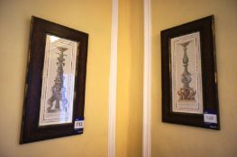 * 4 x Rectangular Framed/Glazed Prints. This lot is located in the Reception Area.