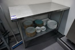 * Canteen 2 Tier Preparation Table - Stainless Steel, 1200 x 600. This lot is located in the Main