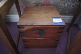* Decorative Wooden Storage Box and Gilt Framed Print to Wall. This lot is located in Bedroom Murray