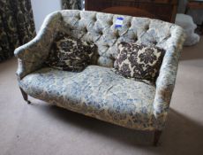 * Antique Upholstered Settee (2 Seater). This lot is located in Bedroom Love