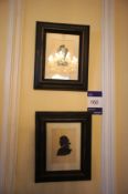 * 2 x Framed/Glazed Silhouette Prints