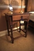 * 2 x Single Drawer Spindle Legged Bedside Cabinets. This lot is located in Bedroom Lee