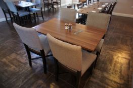 * Dining Room Table 1200 x 700 with 4 x Upholstered Dining Room Chairs. This lot is located in the