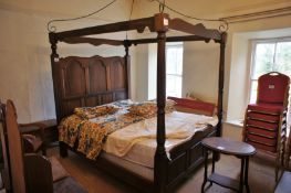 * Large Mahogany 4 Poster Bed. This lot is located in Bedroom Carter