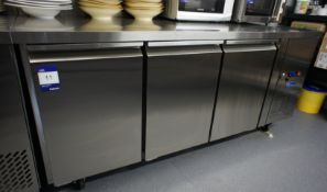 * Atosa Mobile Stainless Steel Triple Door Freezer. This lot is located in the Step Down Prep Area