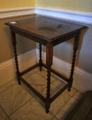 * Antique Barley Sugar Legged Table. This lot is located in the Reception Area.