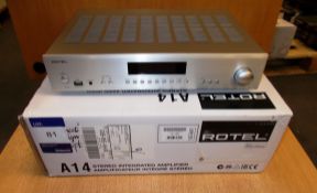 Rotel A14 Stereo Integrated Amplifier, silver (on display) – RRP £900