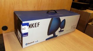 Pair of Kef Egg Wireless High Res Music System, blue (boxed) – RRP £299