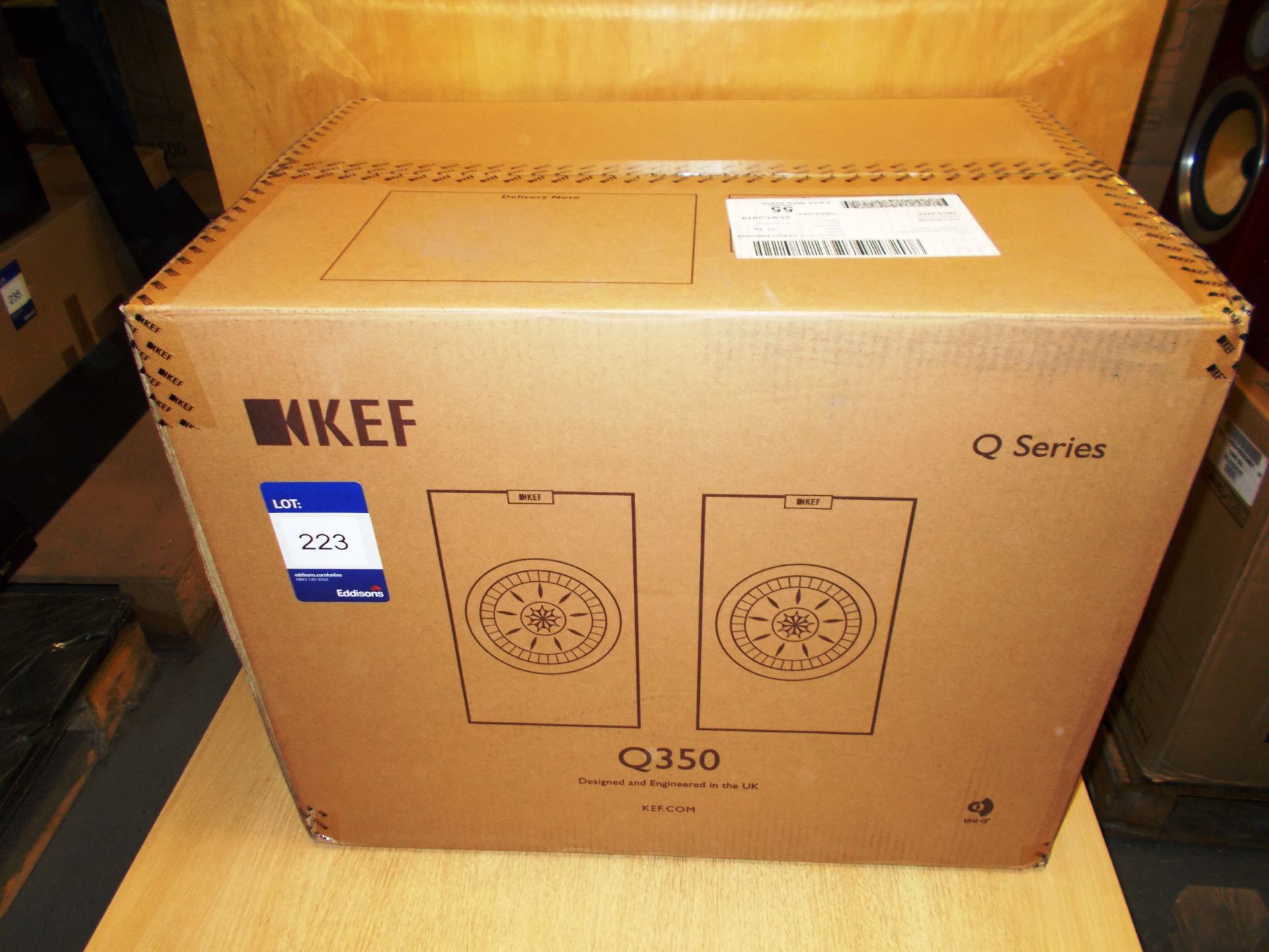 Pair of Kef Q350 Black Speakers (boxed) – RRP £499