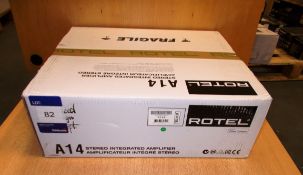 Rotel A14 Stereo Integrated Amplifier, silver (boxed) – RRP £900