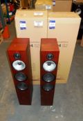 Pair of Bowers & Wilkins 704S2 Speakers, rose nut (on display) – RRP £2.000