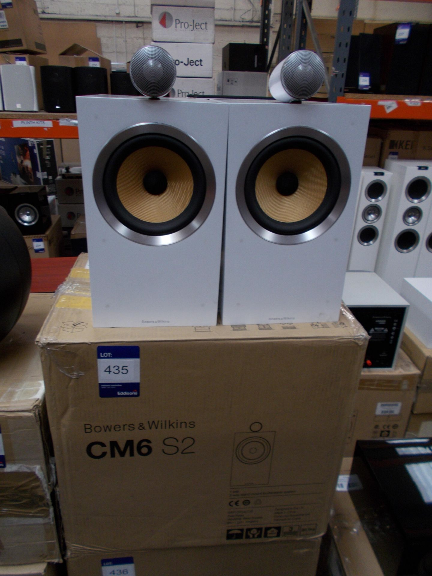 Pair of Bowers & Wilkins CM6S2 Satin White Speakers (on display) – RRP £1299