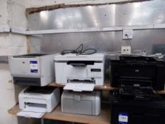 3x Assorted Printers, to shelf