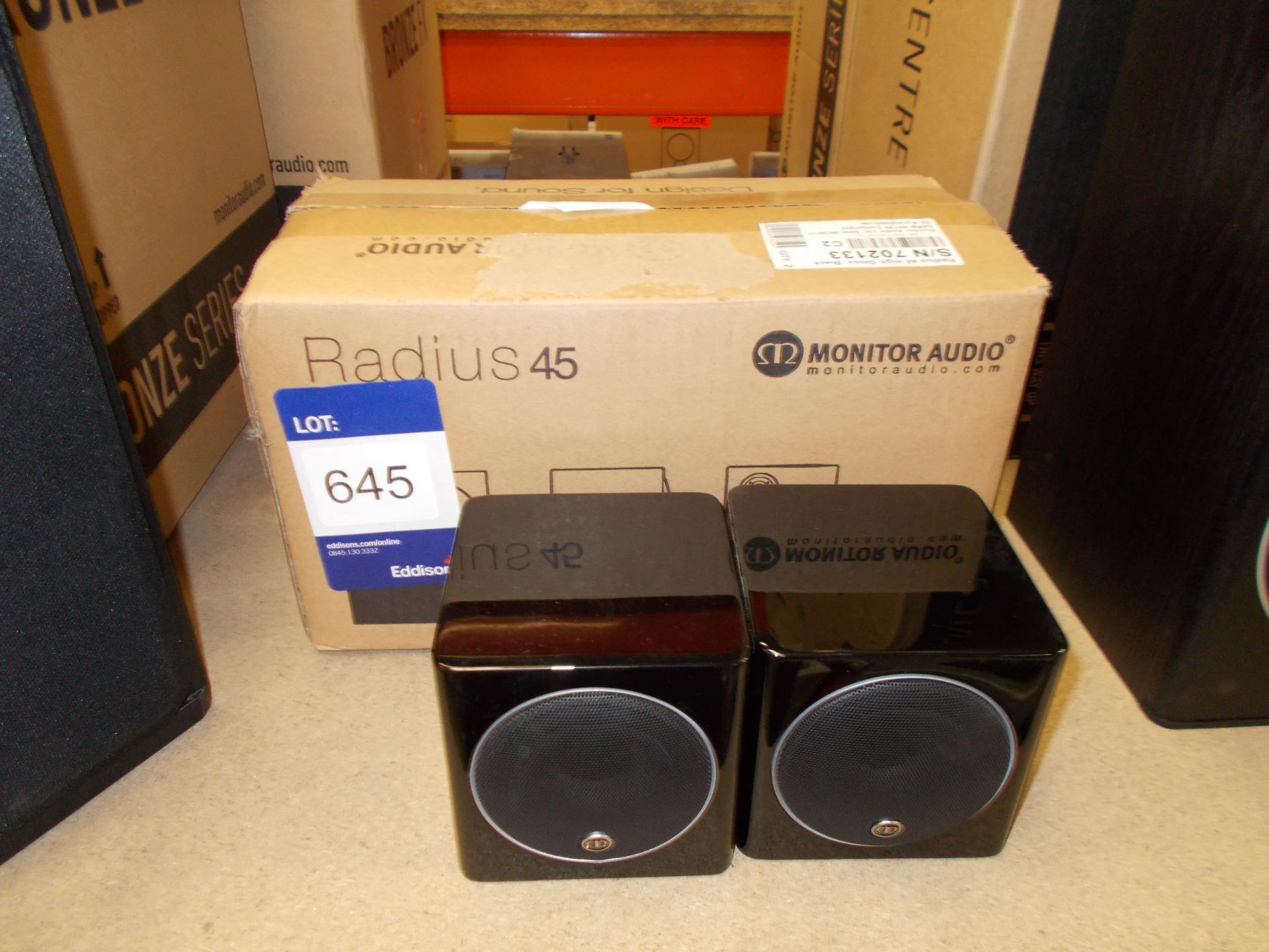 Pair of Monitor Audio Radius 45 Speakers (on display)