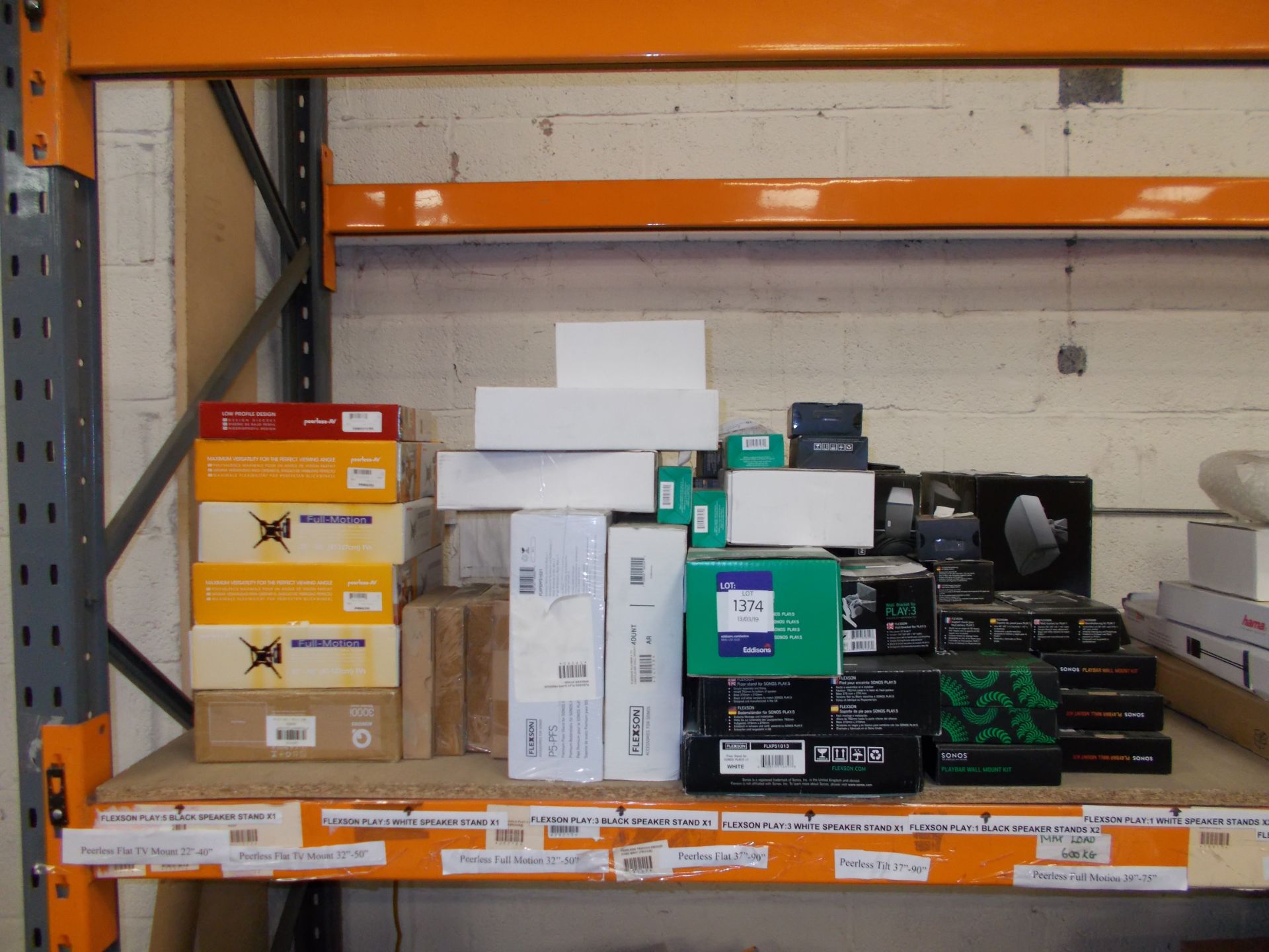 Large Quantity of Various TV Wall Mounts, Floor Stands, Speaker Brackets, etc