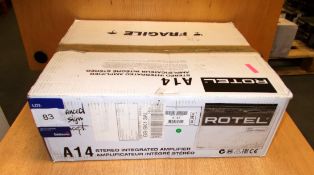 Rotel A14 Stereo Integrated Amplifier, silver (boxed) – RRP £900