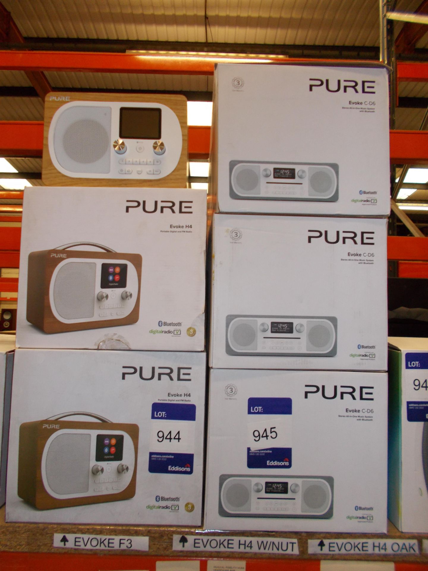 3x Pure Evoque CD6 Stereo All in One Music System with Blue Tooth (boxed) – RRP £250 each
