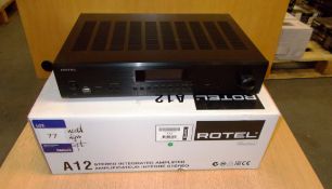 Rotel A12 Stereo Integrated Amplifier, black (on display) – RRP £700