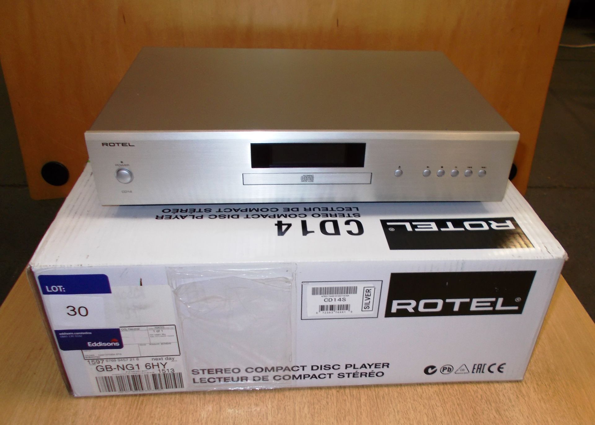 Rotel CD14 Stereo Compact Disc Player, silver (on display) – RRP £500