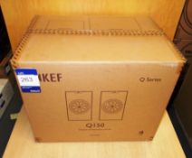 Pair of Kef Q150 White Speakers (boxed) – RRP £399