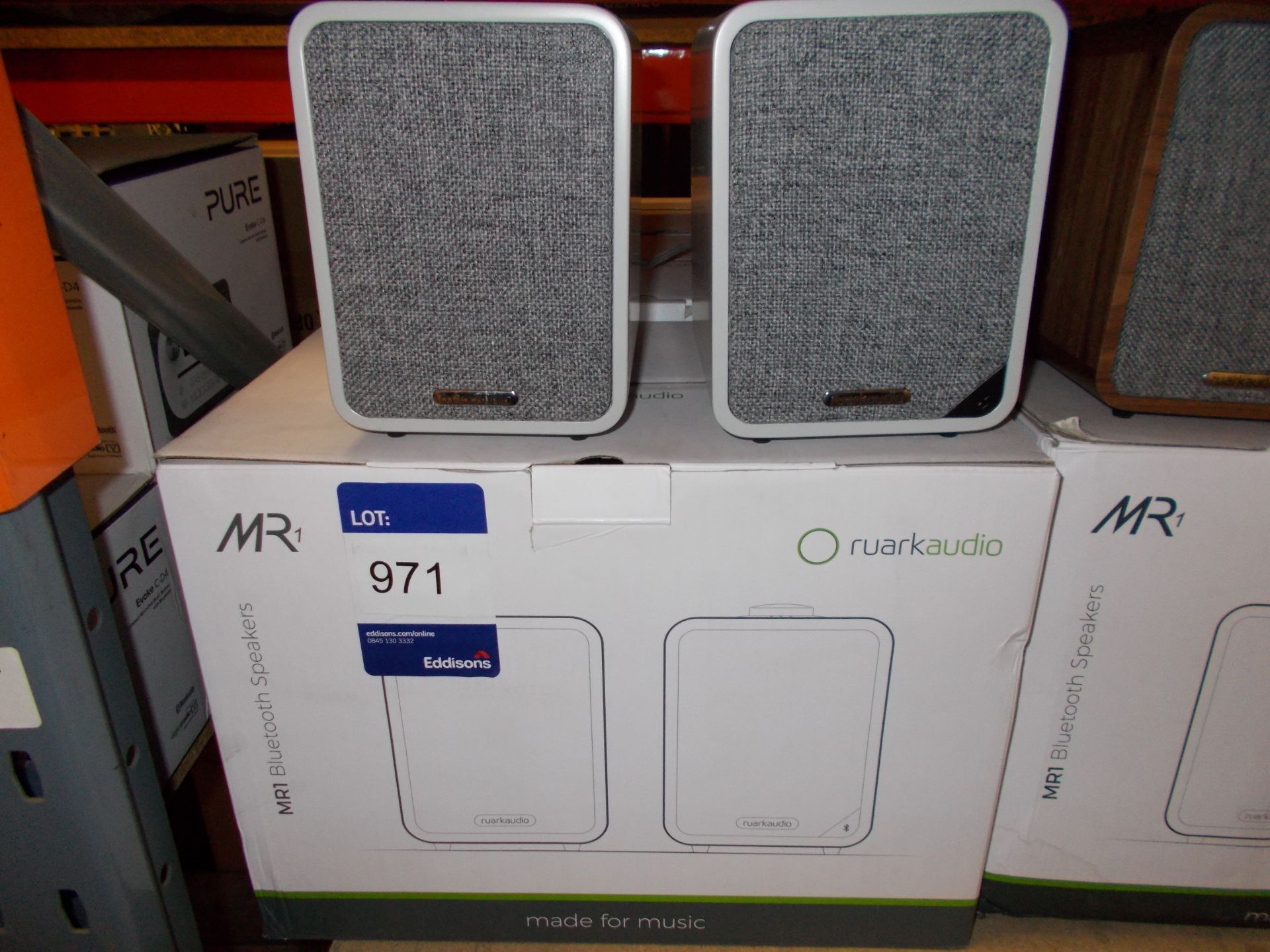 Pair of Ruark MR1 Blue Tooth Speakers, Soft Grey (on display) – RRP £329