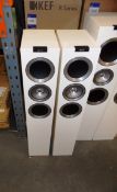 Pair of Kef R Series R500 White Speakers (on display) – RRP £999