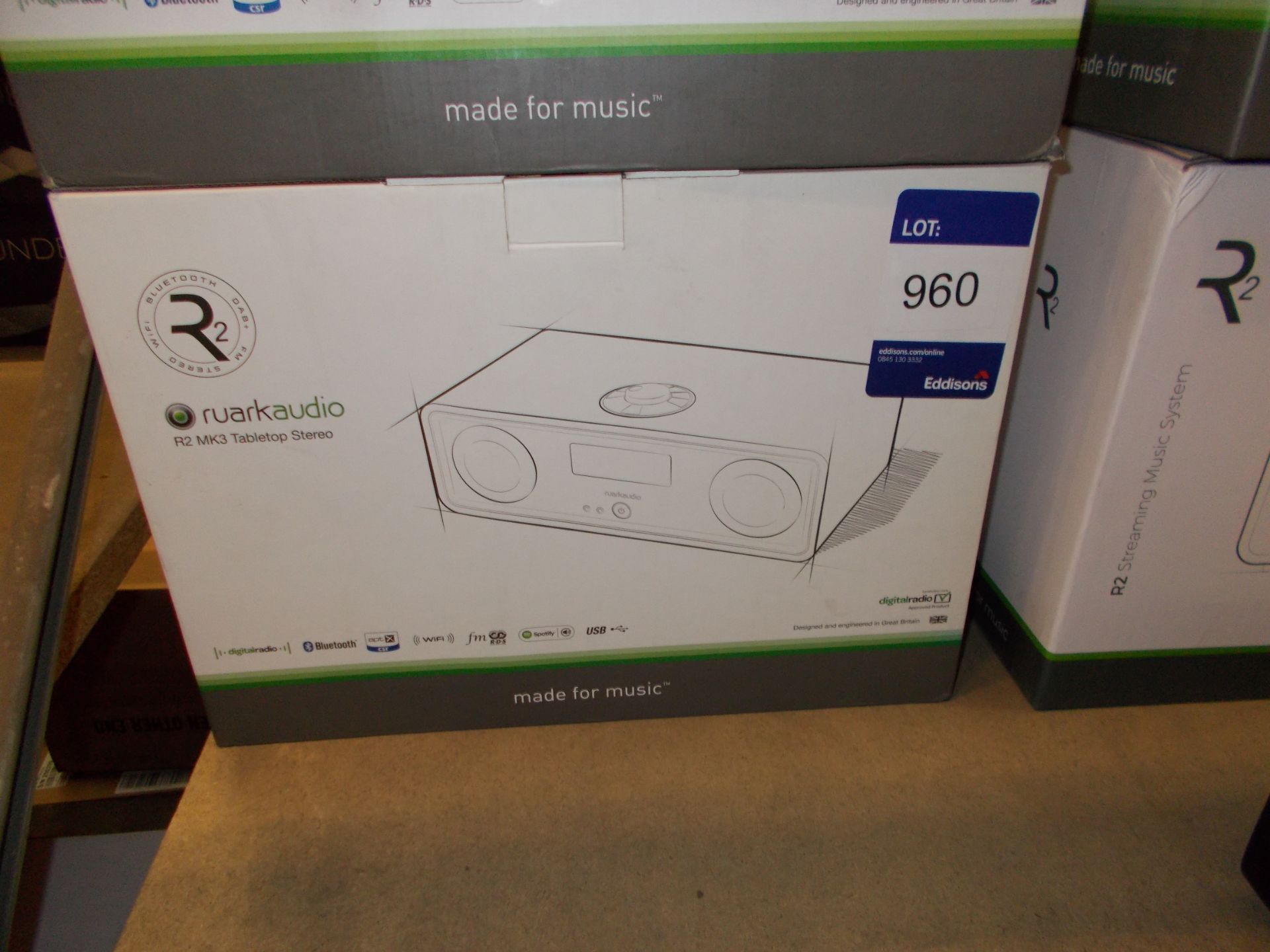 Ruark R2 MK III Table Top Stereo, White (boxed) – RRP £419